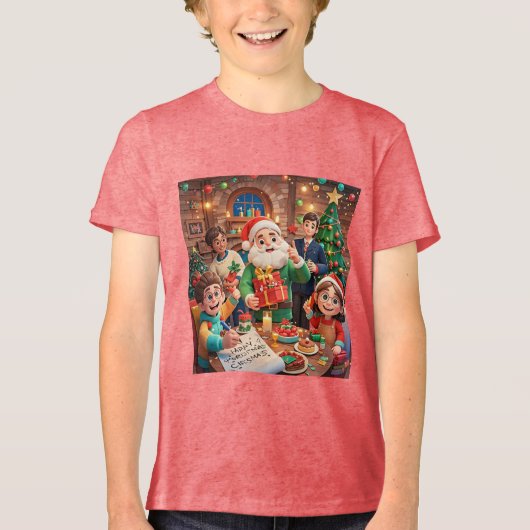 Bella+Canvas Jeugd Tri-blend T-shirt (Voorkant)