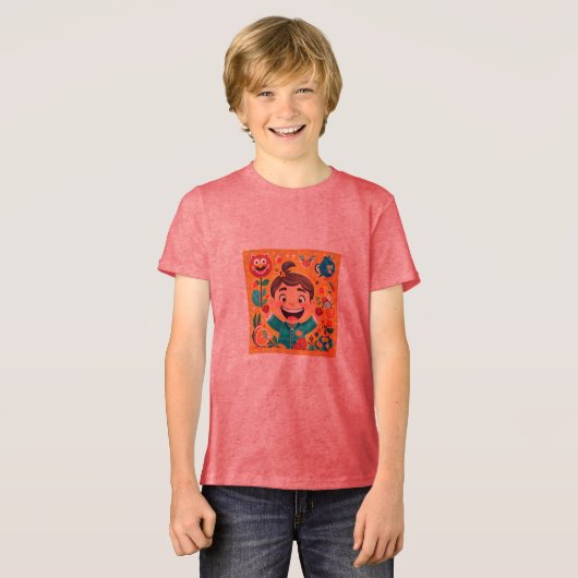 Bella+Canvas Jeugd Tri-blend T-shirt (Voorkant volledig)