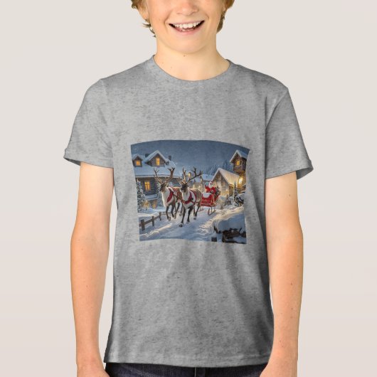 Bella+Canvas Jeugd Tri-blend T-shirt (Voorkant)
