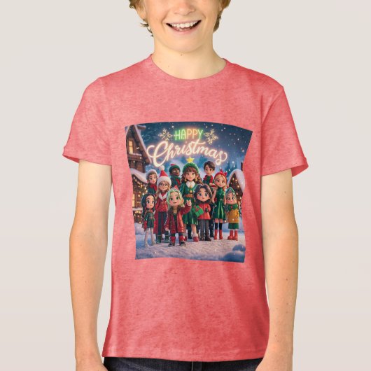 Bella+Canvas Jeugd Tri-blend T-shirt (Voorkant)