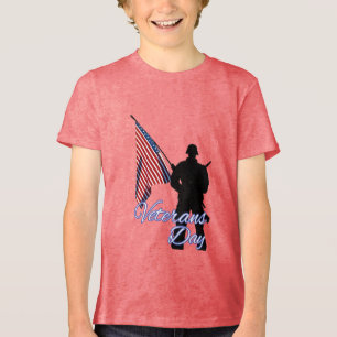 Bella+Canvas Jeugd Tri-blend T-Shirt, Effen Zwart Shirt