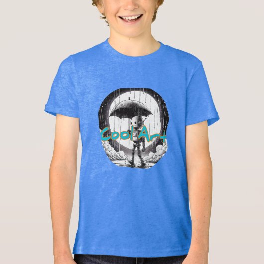 Bella+Canvas Jeugd Tri-blend T-Shirt, Effen Zwart Tri-Blend Shirt (Voorkant)