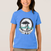 Bella+Canvas Jeugd Tri-blend T-Shirt, Effen Zwart Tri-Blend Shirt (Voorkant)