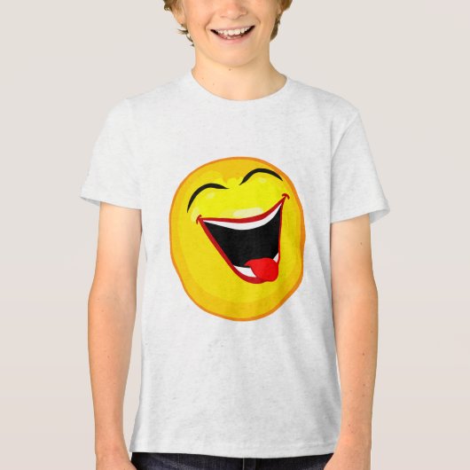 Bella+Canvas Jeugd Tri-blend T-Shirt, Wit, Tri-Blend Shirt (Voorkant)