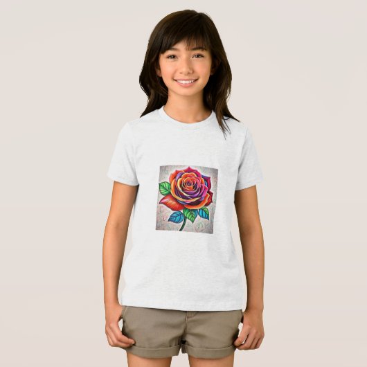 Bella+Canvas Jeugd Tri-blend T-Shirt, Wit, Tri-Blend Shirt (Voorkant volledig)