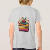 Bella + Canvas Jeugd Tri-Blend Taart Ontwerp Shirt (Achterkant)