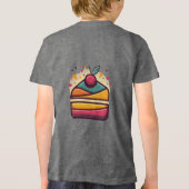 Bella + Canvas Jeugdtaart Ontwerp Tri-Blend Shirt (Achterkant)