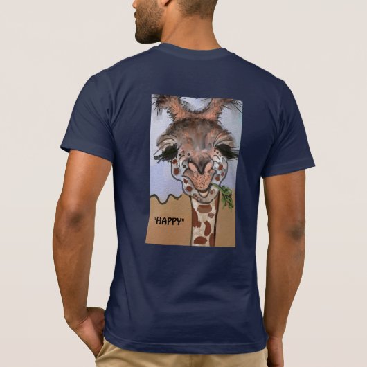 Bella Canvas mannen shirt Giraffe (Achterkant)