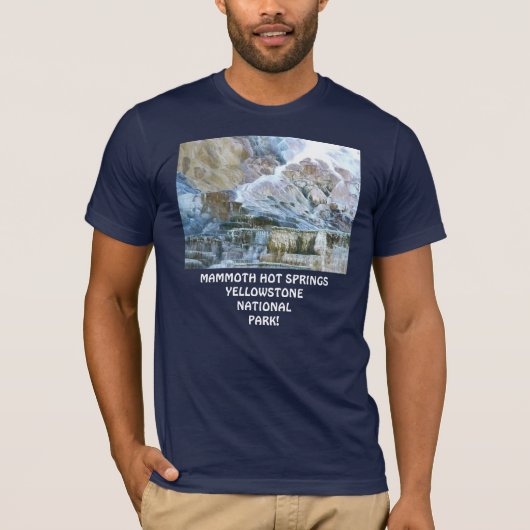 Bella-Canvas T-shirt Unieke Mammoth Hot Springs! (Voorkant)