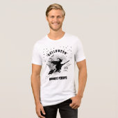 Bella+Canvas Tri-blend Halloween Bogie Night White Shirt (Voorkant volledig)