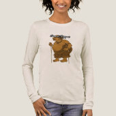 Bella+Canvas Tri-blend lange mouw shirt, effen zwa Shirt (Voorkant)