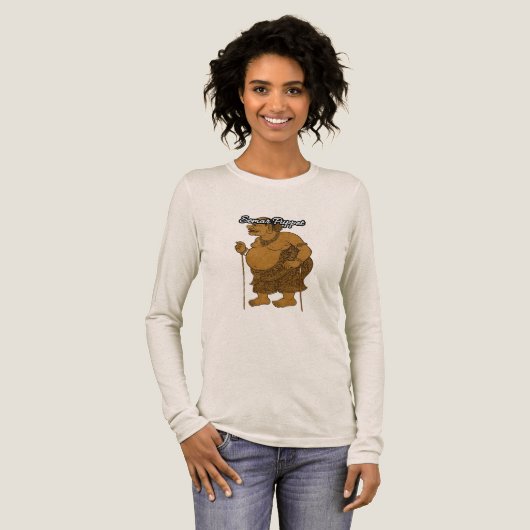 Bella+Canvas Tri-blend lange mouw shirt, effen zwa Shirt (Voorkant)