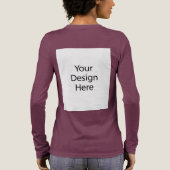 Bella+Canvas Tri-blend lange mouw shirt Maroon (Achterkant)