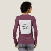 Bella+Canvas Tri-blend lange mouw shirt Maroon (Achterkant)