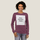 Bella+Canvas Tri-blend lange mouw shirt Maroon (Voorkant)