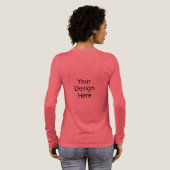 Bella+Canvas Tri-blend lange mouw shirt Rood (Achterkant)