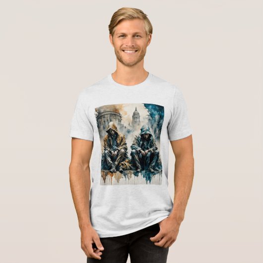 Bella+Canvas Tri-blend T-shirt (Voorkant volledig)