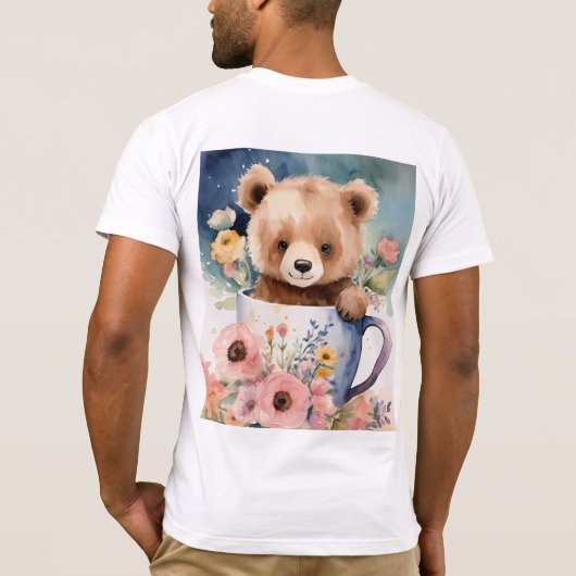 Bella+Canvas Tri-blend T-shirt, Wit, Volwassen L T-shirt (Achterkant)