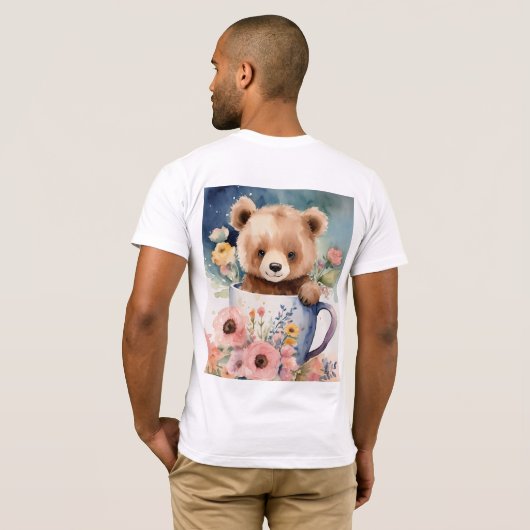 Bella+Canvas Tri-blend T-shirt, Wit, Volwassen L T-shirt (Achterkant volledig)