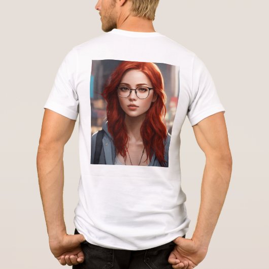 Bella+Canvas Tri-blend T-shirt, Wit, Volwassen L Tri-Blend Shirt (Achterkant)