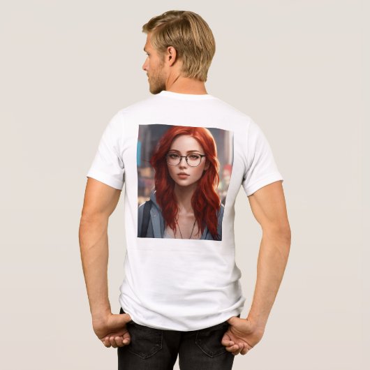 Bella+Canvas Tri-blend T-shirt, Wit, Volwassen L Tri-Blend Shirt (Achterkant volledig)