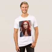 Bella+Canvas Tri-blend T-shirt, Wit, Volwassen L Tri-Blend Shirt (Voorkant volledig)