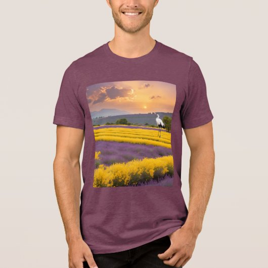 Bella+Canvas Tri-Blend T-Shirt – Witte Edele Kraan (Voorkant)
