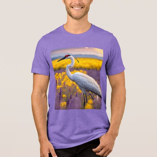 Bella+Canvas Tri-Blend T-Shirt — Witte Kraan in Ye (Voorkant)