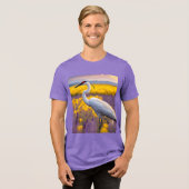 Bella+Canvas Tri-Blend T-Shirt — Witte Kraan in Ye (Voorkant volledig)