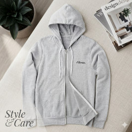 Bella Canvas Zip Hoodie met aangepaste naam
