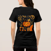 Bella-Canvas Zwart Halloween Pumpkin T-shirt (Achterkant)