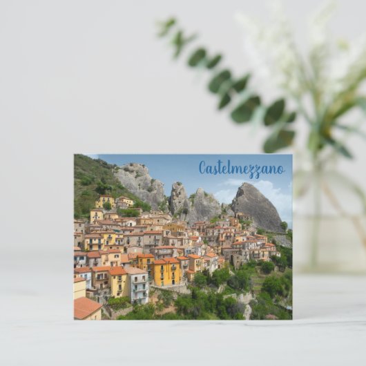 Bella Castelmezzano Basilicata Italia Briefkaart (Staand voorkant)