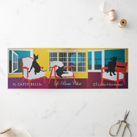 Bella Cat 1-3 drievoudige kaart (Buitenkant)