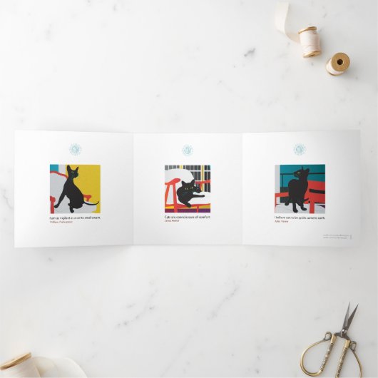Bella Cat 1-3 drievoudige kaart (Binnen)
