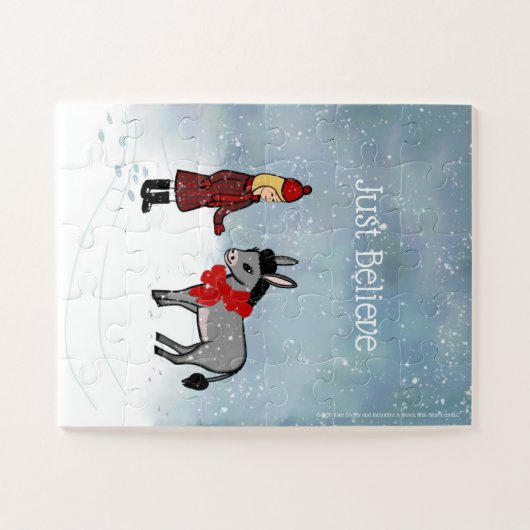 Bella & Daisy "Just Believe" Winterpuzzel Legpuzzel (Horizontaal)