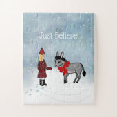 Bella & Daisy "Just Believe" Winterpuzzel Legpuzzel (Verticaal)