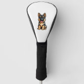 Bella de Duitse Herder Pup Golfheadcover (Voorkant)