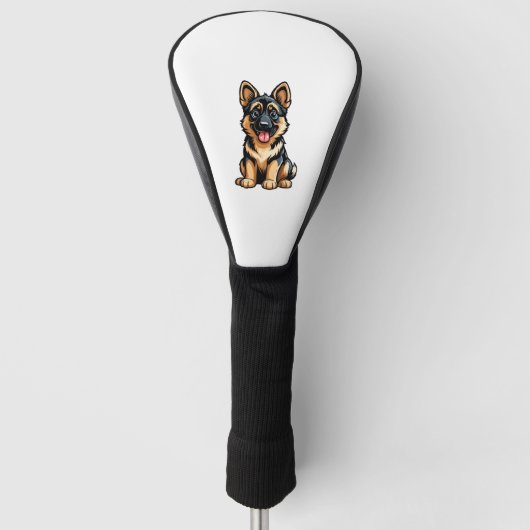 Bella de Duitse Herder Pup Golfheadcover (Voorkant)