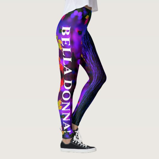 BELLA DONNA! - Paarse bladeren Leggings (Rechts)