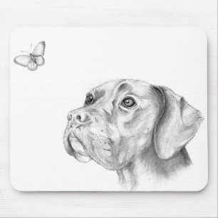 Bella Een Boxer Labrador Retriever Hond Vlinder Muismat