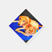 Bella en Luna servetten door Tamara Diaz Art (Hoek)