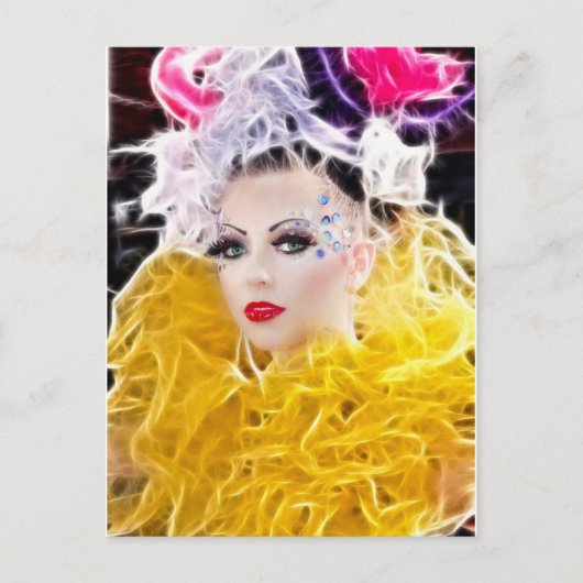 Bella Fashionista Model Briefkaart (Voorkant)