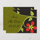 Bella Flora Bewaar de datum Briefkaarten (Voorkant / Achterkant)