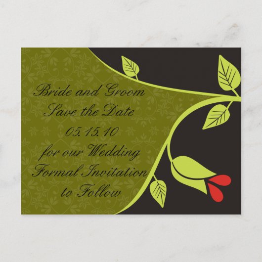 Bella Flora Bewaar de datum Briefkaarten (Achterkant)