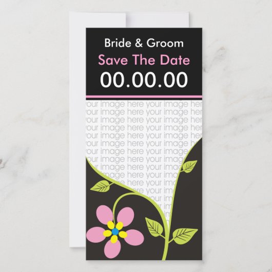 Bella Flora Bewaar de datum fotokaarten Save The Date (Voorkant)