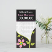 Bella Flora Bewaar de datum fotokaarten Save The Date (Staand voorkant)