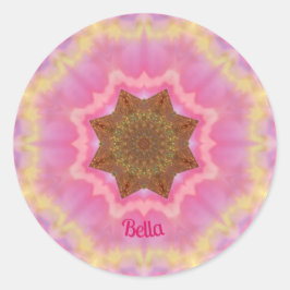 BELLA ~  In Roze sticker gepersonaliseerd