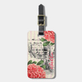 Bella Italy peony Bagagelabel (Voorkant verticaal)