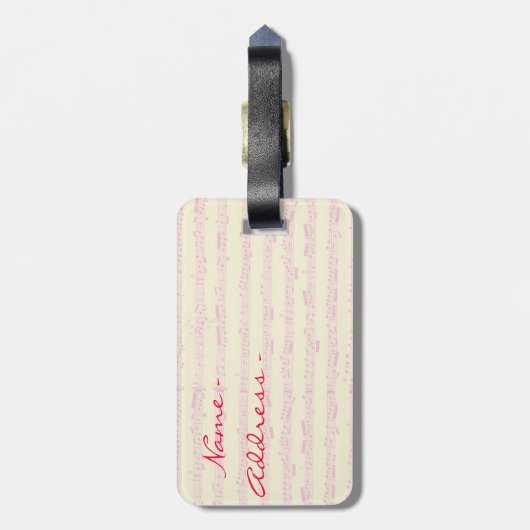 Bella Italy peony Bagagelabel (Achterkant verticaal)