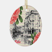 Bella Italy Peony Keramisch Ornament (Rechts)